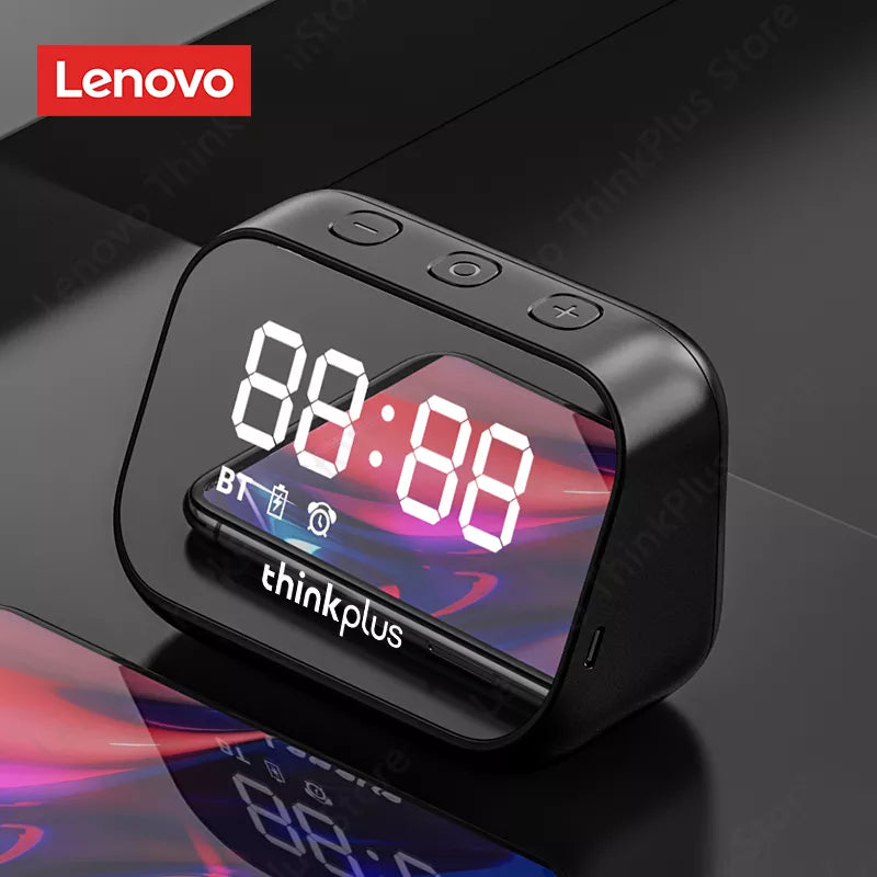 Lenovo-TS13  Wireless BT Speaker, Subwoofer portátil, LED Digital, Despertador Inteligente, Lindo Design